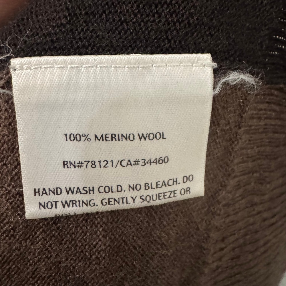 Eileen Fisher Women 2X Tunic Sweater Brown Merino Wool Long Sleeve Minimalist - Picture 4 of 6